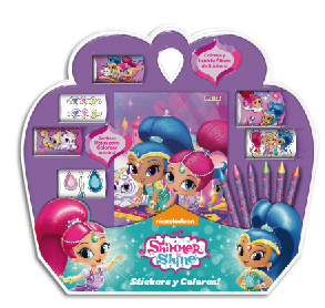 Kreker shimmer and shine Set Stickers juguete juegos Vuelta al Cole