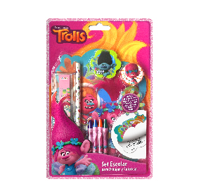 Trolls set escolar arte Juegos Juguetes Kreker