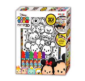 Tsum Tsum Poster 3D para Pintar y Armar Juegos Juguete Kreker