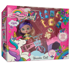 I Love Unicorns MUÑECA BICIJuegos Juguetes Kreker